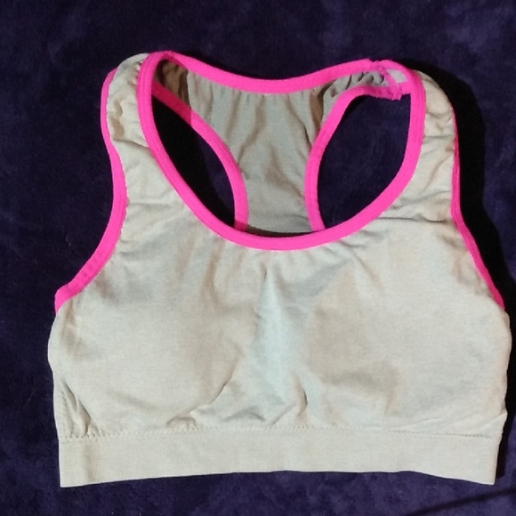 Body Glove Other - Body Glove Gray Sports Bra with Pink Trim